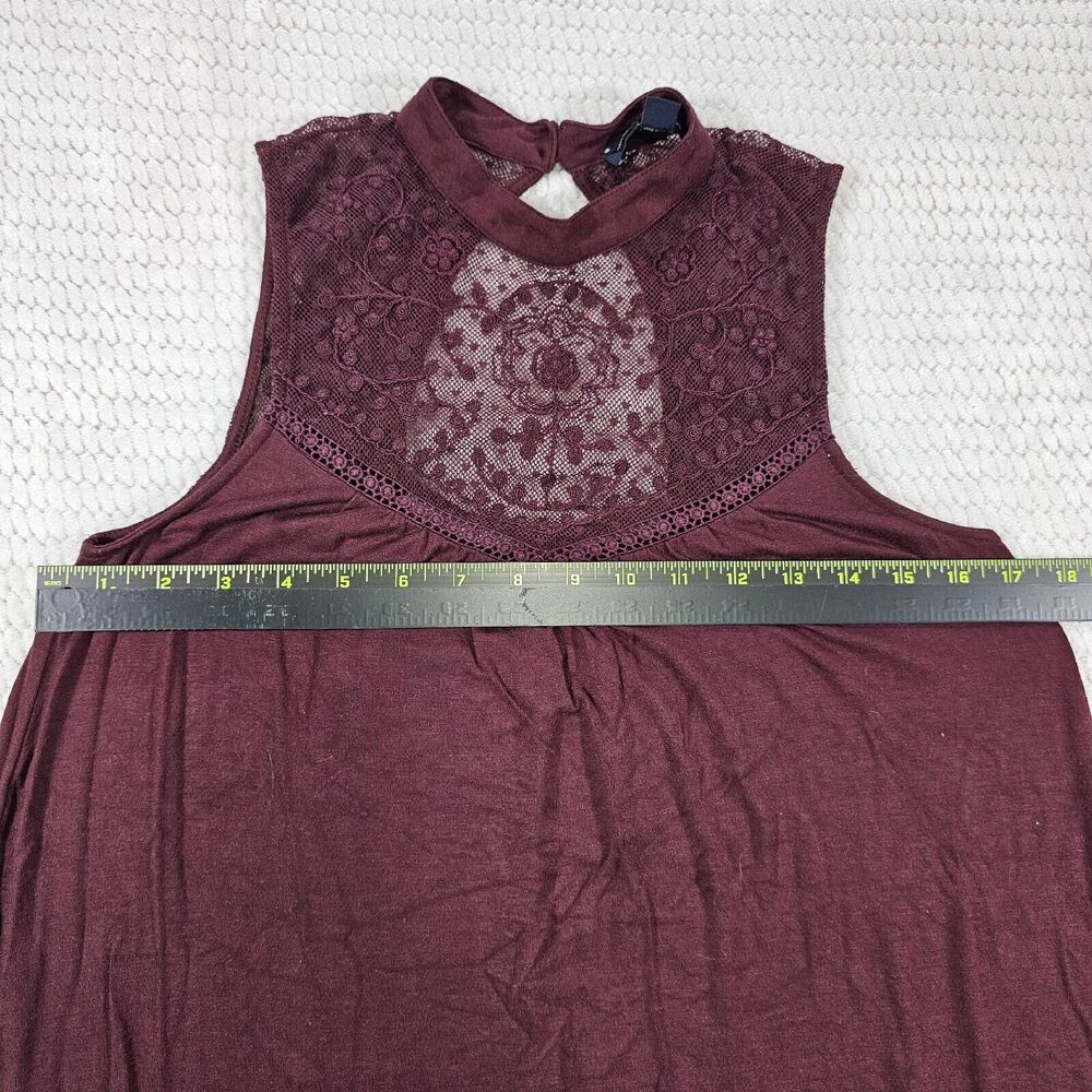 American Eagle Dress Womens XS Maroon Sleeveless Casual Spring Summer - Picture 3 of 7